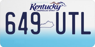 KY license plate 649UTL
