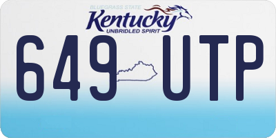 KY license plate 649UTP