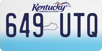 KY license plate 649UTQ