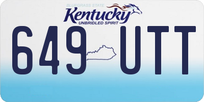 KY license plate 649UTT