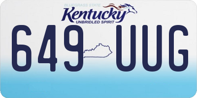 KY license plate 649UUG