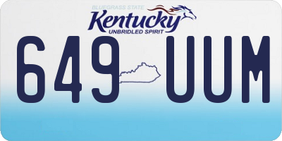 KY license plate 649UUM
