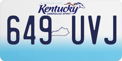 KY license plate 649UVJ