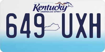 KY license plate 649UXH