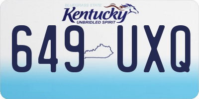 KY license plate 649UXQ