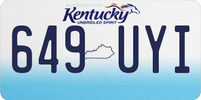 KY license plate 649UYI