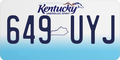 KY license plate 649UYJ