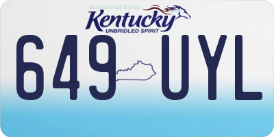 KY license plate 649UYL