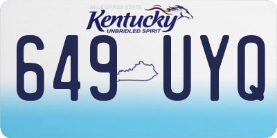 KY license plate 649UYQ
