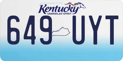 KY license plate 649UYT