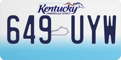 KY license plate 649UYW