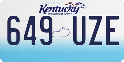 KY license plate 649UZE