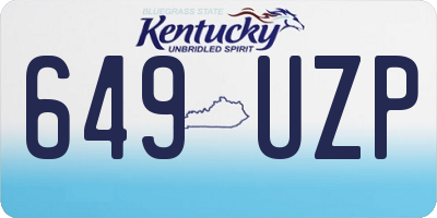 KY license plate 649UZP