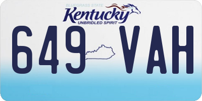 KY license plate 649VAH