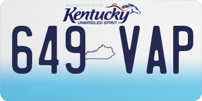 KY license plate 649VAP