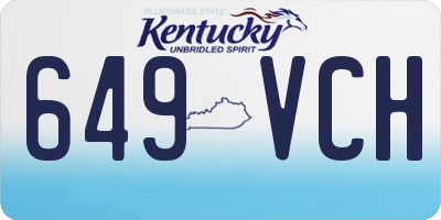 KY license plate 649VCH