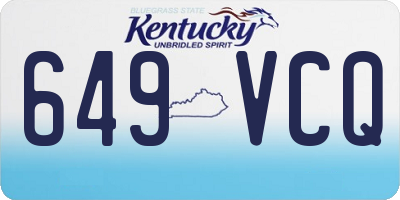 KY license plate 649VCQ