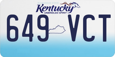 KY license plate 649VCT