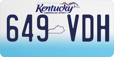 KY license plate 649VDH
