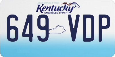 KY license plate 649VDP