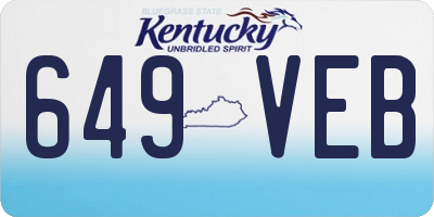 KY license plate 649VEB