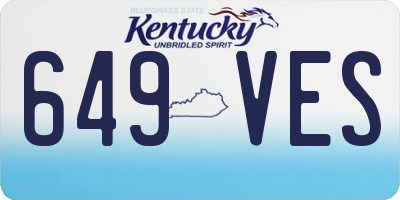 KY license plate 649VES
