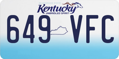 KY license plate 649VFC