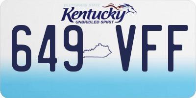 KY license plate 649VFF