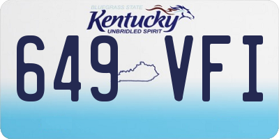 KY license plate 649VFI