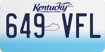 KY license plate 649VFL