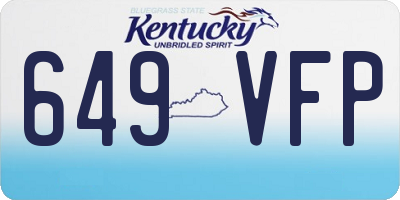 KY license plate 649VFP