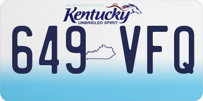 KY license plate 649VFQ