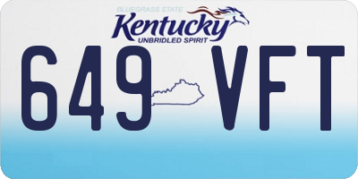 KY license plate 649VFT
