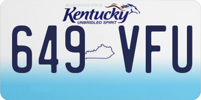 KY license plate 649VFU