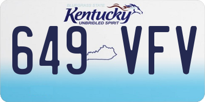 KY license plate 649VFV