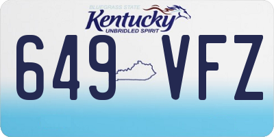 KY license plate 649VFZ