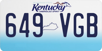 KY license plate 649VGB