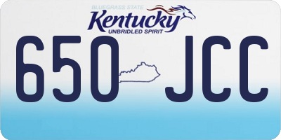 KY license plate 650JCC