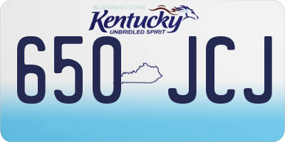 KY license plate 650JCJ