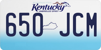 KY license plate 650JCM