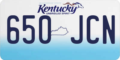 KY license plate 650JCN