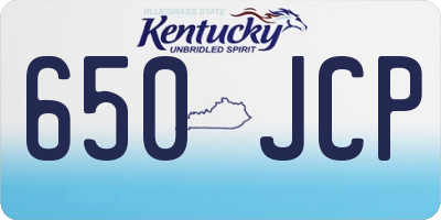 KY license plate 650JCP