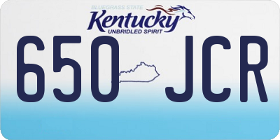 KY license plate 650JCR