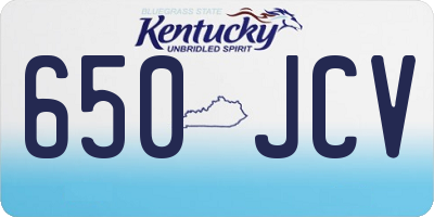 KY license plate 650JCV