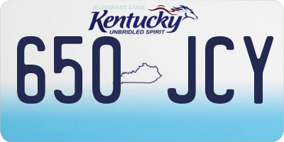 KY license plate 650JCY