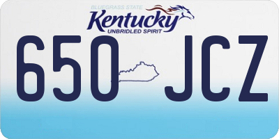 KY license plate 650JCZ