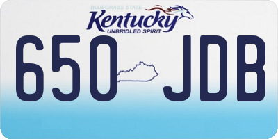 KY license plate 650JDB