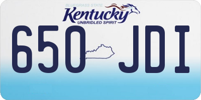 KY license plate 650JDI