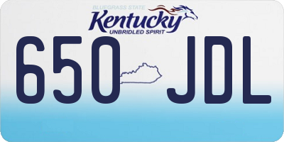 KY license plate 650JDL