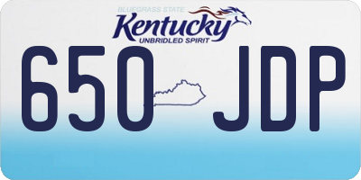 KY license plate 650JDP